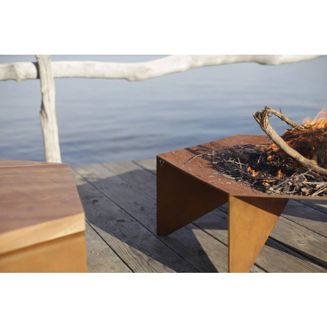 Not Yet Made - Made To Order Brutalist Brasero N°2 Fire Bowl with Benches by Yoan Claveau de Lima for Les Choses Edition, Set of 7 For Sale - Image 5 of 8
