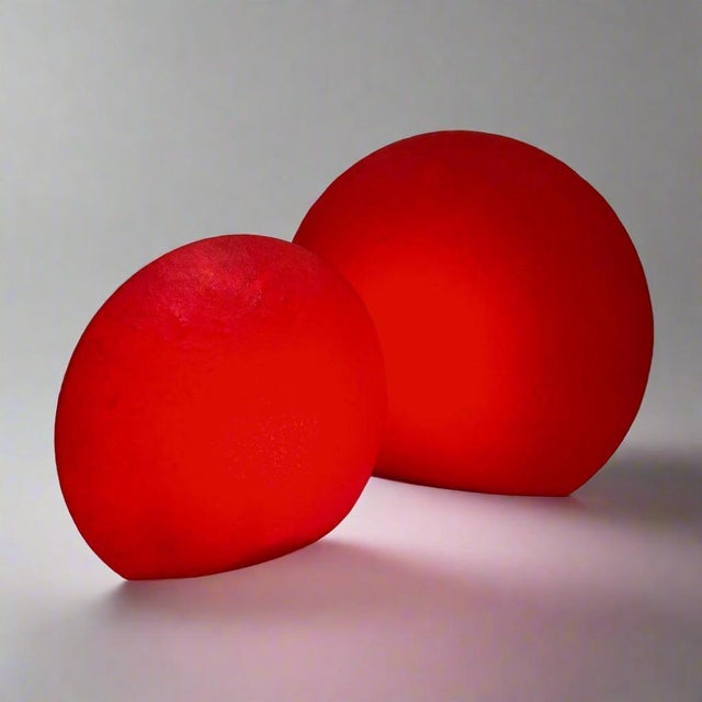 Plastic Set of Two Elliptical Table Lamps by Monica Lipkin for Elma Flototto, Belgium For Sale - Image 7 of 7