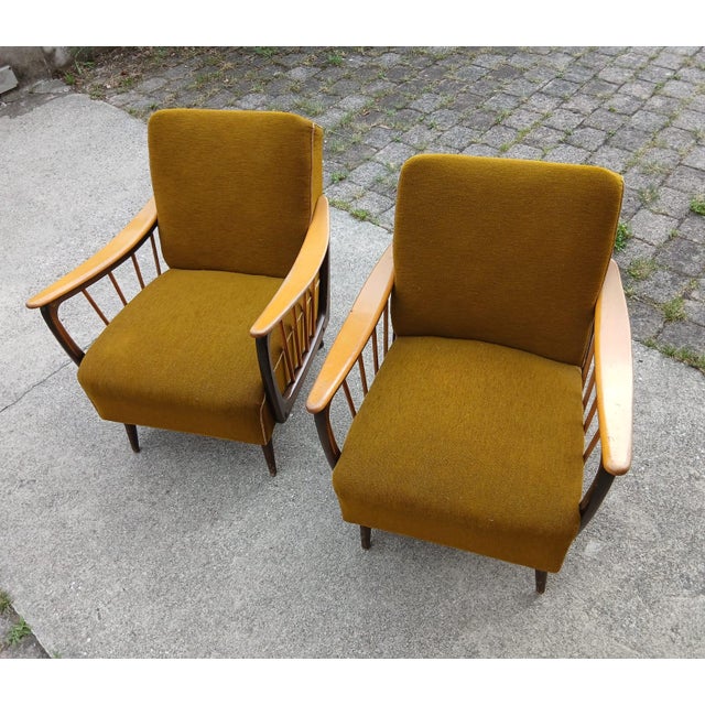 1960s Vintage Lounge Chairs by Paolo Buffa, 1960s, Set of 2 For Sale - Image 5 of 8