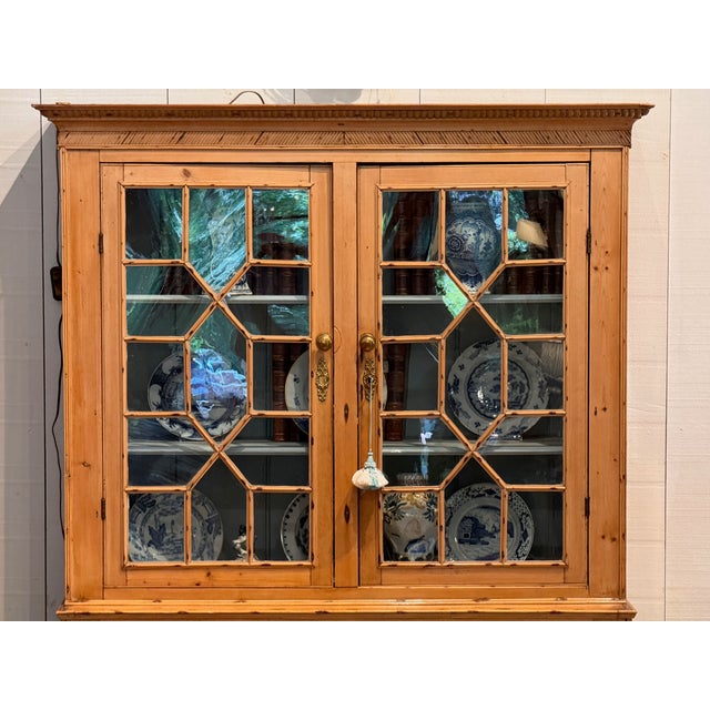 English 19th Century English One Piece Pine Breakfront For Sale - Image 3 of 18
