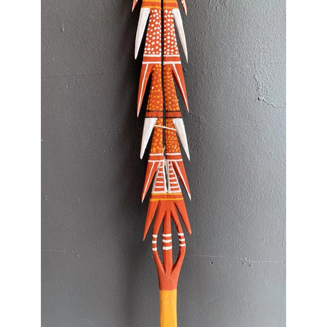 Tribal Australian Aboriginal Carved and Painted Spear from Melville Island For Sale - Image 3 of 8