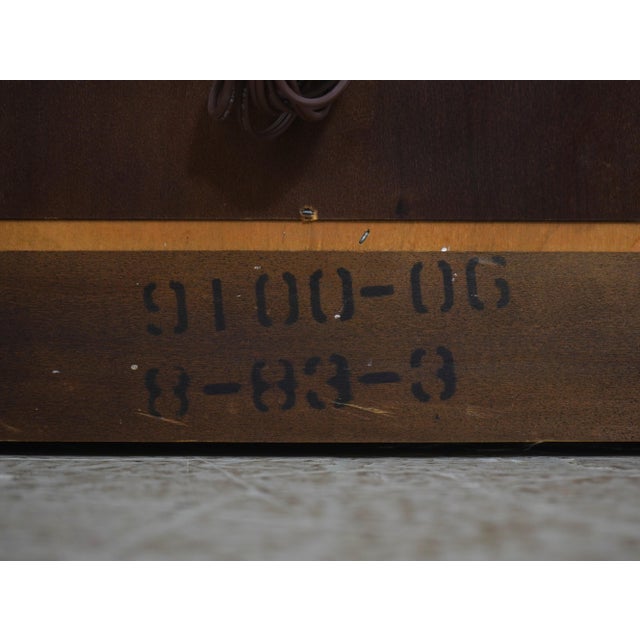 Pair of Henredon Oak Campaign Style Drop Front Nightstands For Sale - Image 18 of 18