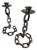 Mid 20th century Illusionistic Brutalist Chain Link Candlesticks - A Pair For Sale