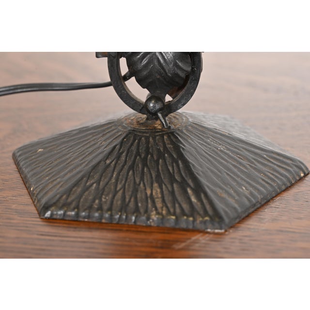 Degué French Art Deco Table Lamp, 1920s For Sale - Image 9 of 12