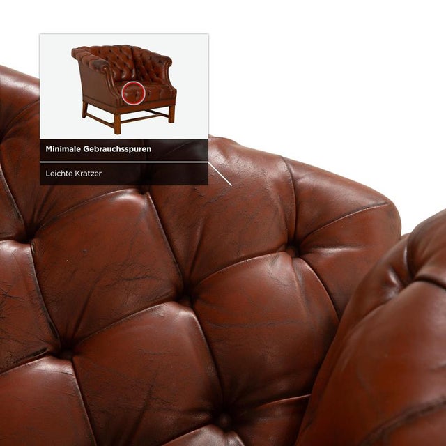 Chesterfield Club Chair in Leather For Sale - Image 9 of 15
