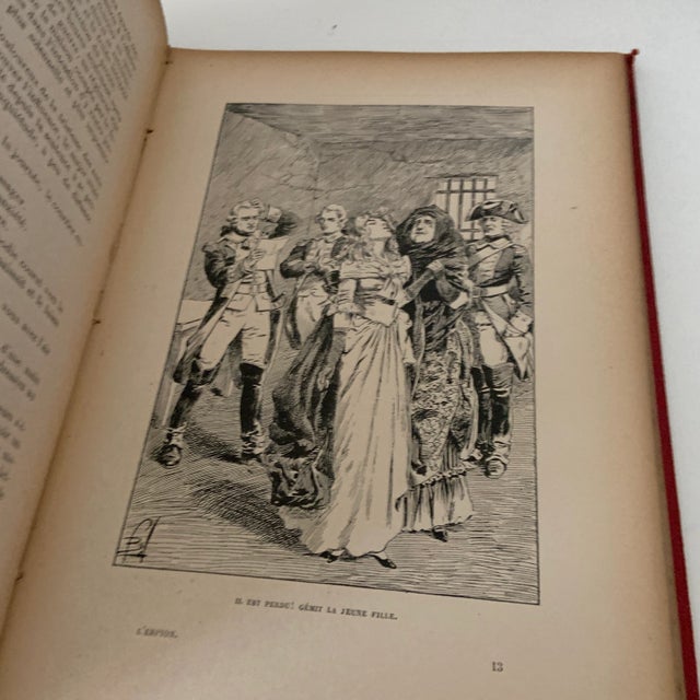 Red 1892 Vintage The Spy Book by Fenimore Cooper For Sale - Image 8 of 10