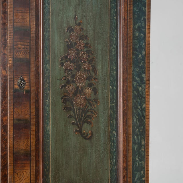 Wood Early 19th Century Swedish Pine Original Hand Painted Wedding Cabinet For Sale - Image 7 of 12