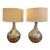 21st Century Chrome/Ceramic One Light Electroplated Table Lamp Attributed to Minka George Kovacs - a Pair For Sale