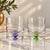 A striking pair of vintage Polish handblown glass tumblers, attributed to Krosno, circa 1980s–1990s. With substantial...