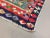Small Vintage Turkish Black, Red, Blue, and Green Wool Tribal Kilim Rug, 1950s For Sale - Image 9 of 11