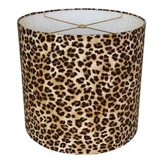 Leopard Print Drum Lampshade For Sale