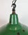Mid-Century Modern Industrial British Green Enamel Factory Pendant Lamp, 1960s For Sale - Image 3 of 18