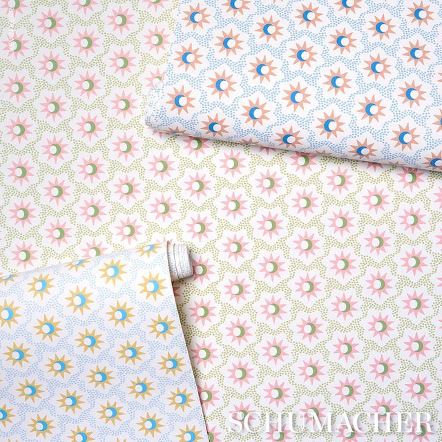 Not Yet Made - Made To Order SAMPLE - Schumacher Lucie Wallpaper In Pink & Green For Sale - Image 5 of 5