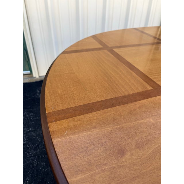 1970s American of Martinsville Faux Bamboo and Rattan Walnut Dining Table For Sale - Image 12 of 12