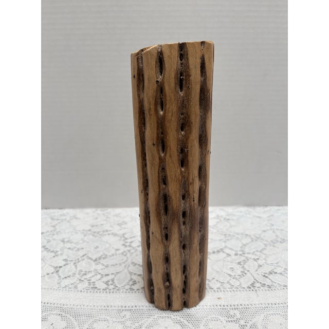Wood Petite Wood Tribal Brazilian Rain Stick Rattle For Sale - Image 7 of 7