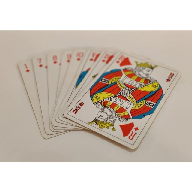 Vintage French Advertising Suze Playing Cards With Wood Card Case Circa 1950s For Sale - Image 10 of 10