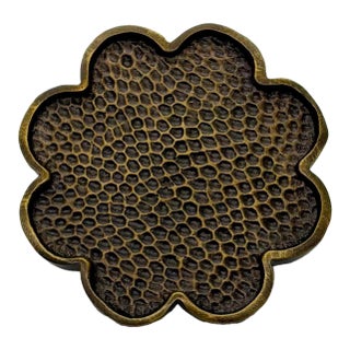 Baker Large Knob Antique Brass For Sale