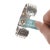 6.25" Vintage Native American hand stamped silver cuff bracelet For Sale - Image 10 of 11