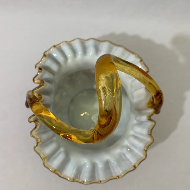 Vintage Art Glass Vase For Sale - Image 4 of 8