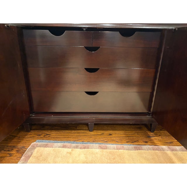 Barbara Barry Barbara Barry for Baker Modern Fluted Buffet Sideboard Cabinet With Black Stone Top For Sale - Image 4 of 8