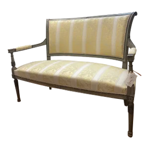 Mid 20th Century Louis XVI Petite Painted Settee