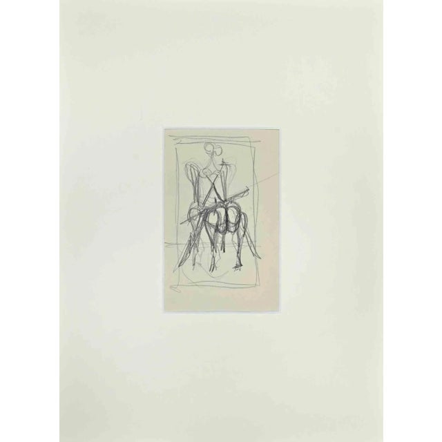 Metamorphosis is an original pencil drawing on paper realized by Lucien Coutaud in 1945s. Stamped on the rear "Fond...
