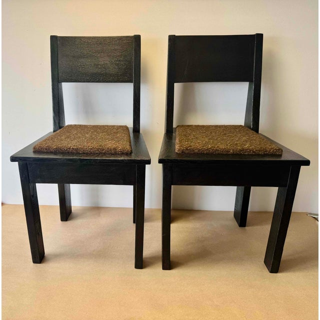 Art Deco Oak Dinning Chairs by J.A. Muntendam for L.O.V. Oosterbeek, Set of 2 For Sale - Image 9 of 9