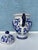Modern Blue & White Floral Double Handle Ginger Jar For Sale - Image 3 of 5
