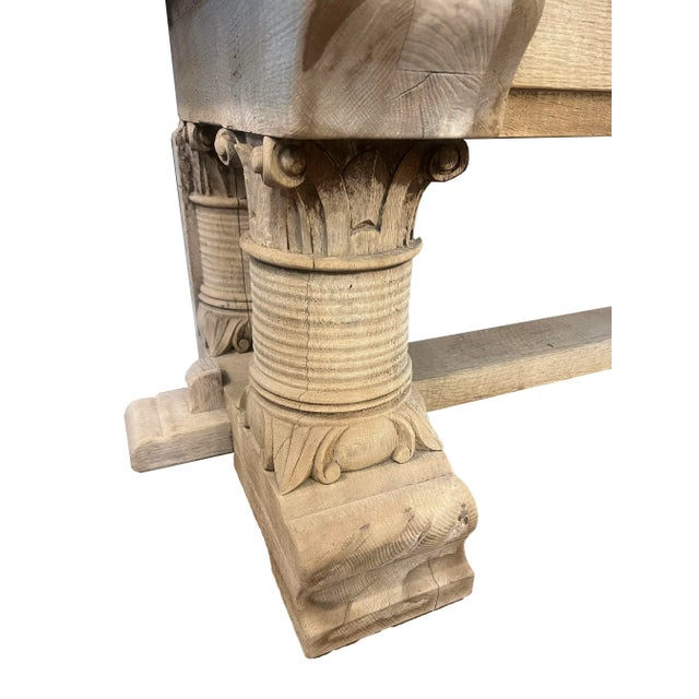 Mid 20th Century French Provincial Hand-Carved Bleached Oak Bar or Curiosity Cabinet For Sale - Image 5 of 10