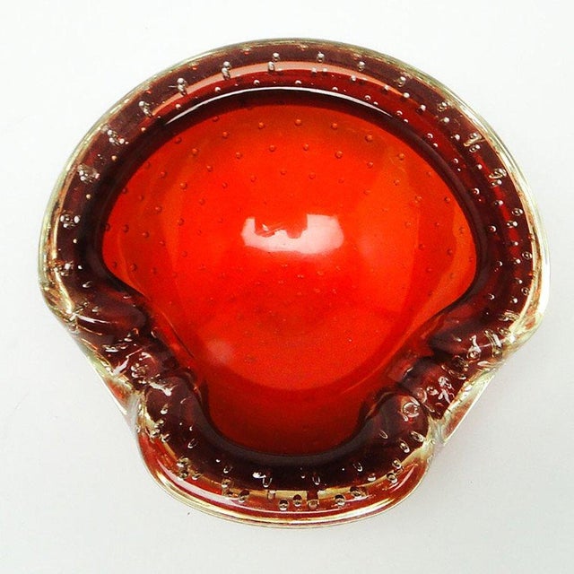 Beautiful, artistic glass made in the years 1955-60, on the territory of Italy. Designed by Galliano Ferro. Laminated...