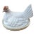 19th Century Staffordshire Bisque Hen on a Basketweave Nest From England For Sale