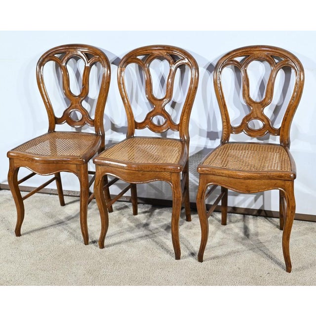 Mid-19th Century Louis Philippe Oak Chairs For Sale - Image 3 of 18