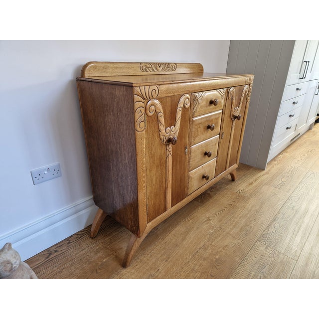 Mid-Century Oak Sideboard, 1930s For Sale - Image 15 of 18