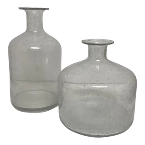 Contemporary Pair of Glass Jars