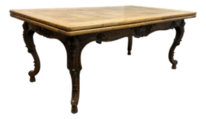 French Louis XV Extension Dining Table, Mid 20th Century