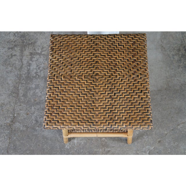 Late 20th Century Late 20th Century 2 Universal Furniture Getaway Coastal Wailea Rattan Boho Chic Accent Side Tables For Sale - Image 5 of 11
