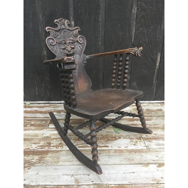 Antique Green Man Rocking Chair C.1800 Chairish
