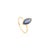 Modern Modern Blue Sapphire Midi Ring in 14k Solid Gold Size 5 For Sale - Image 3 of 11