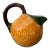 Vintage Italian Ceramic Orange Pitcher For Sale