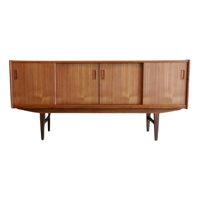 Sideboard in Teak with Bar and Sliding Doors from P. Westergaard Mobelfabrik, 1960s For Sale