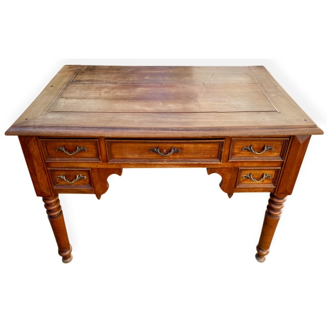 Louis Philippe Style Flat Desk, 1960s For Sale - Image 9 of 9