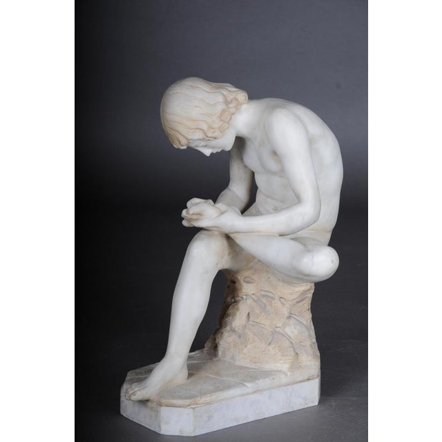 20th Century Marble Sculpture of Thorn Extractor Spinario For Sale - Image 10 of 18