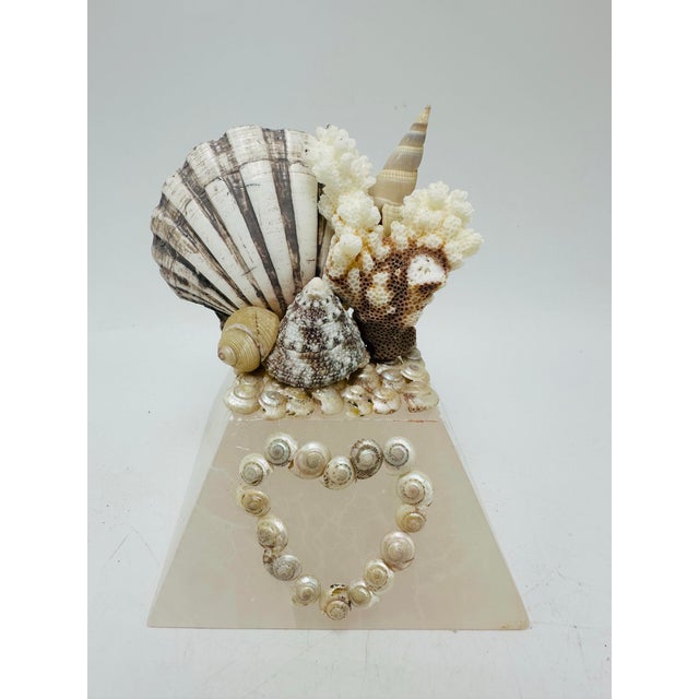 Light Pink Italian Marble and Shell Sculpture For Sale - Image 8 of 8