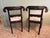 English Late 20th Century Pair of Anglo-Indian Style Ebonized & Gilt Ram's Head Klismos Chairs With Floral Penwork For Sale - Image 3 of 7
