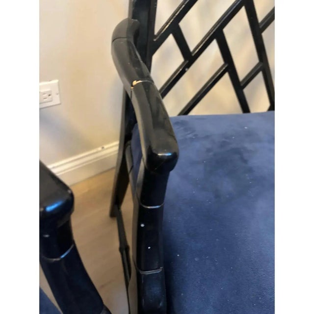 Century Furniture Chinoiserie Faux Bamboo Dining Chairs by Century Furniture- A Pair For Sale - Image 4 of 9