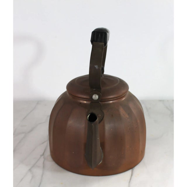 Mid 20th Century Vintage German Copper Tea Kettle For Sale - Image 5 of 11