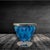 Italian Italian Delicatezza Chrome Blue Murano Glass Leaves Table by Fabio LTD For Sale - Image 3 of 4