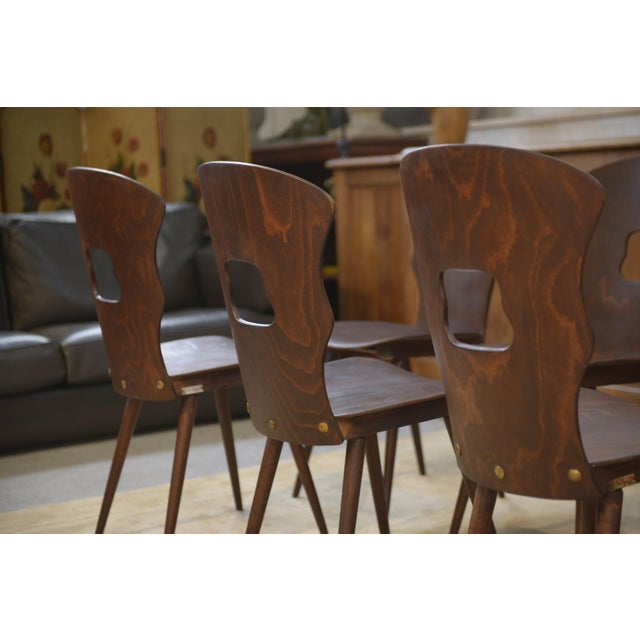 Baumann Gentiane Model Chairs by Henri Julien, 1960s, Set of 8, in Very Good conditions. Designed 1960 to 1969