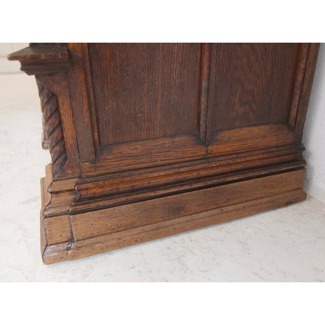 Large Gothic Revival German Carved Oak Cabinet, 1883 For Sale - Image 17 of 18