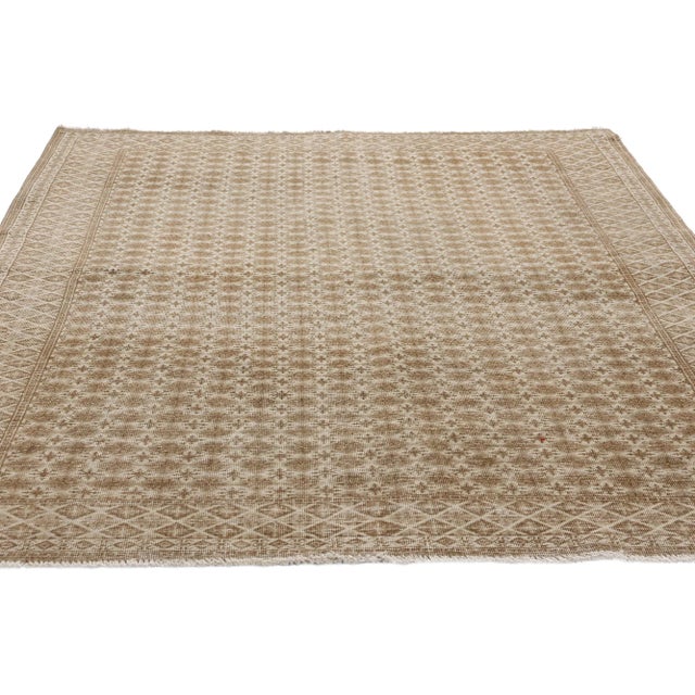 Contemporary Vintage Turkish Sivas Rug - 04'00 X 05'06 For Sale - Image 3 of 9
